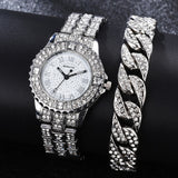 Diamond Women Watches Gold Watch Ladies Wrist Watches Luxury Brand Rhinestone Women's Bracelet Watches Female Relogio Feminino