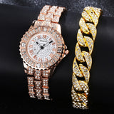 Diamond Women Watches Gold Watch Ladies Wrist Watches Luxury Brand Rhinestone Women's Bracelet Watches Female Relogio Feminino