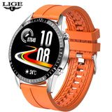 LIGE 2022 Full circle touch screen steel Band luxury Bluetooth call Men smart watch Waterproof Sport Activity fitness watch+box