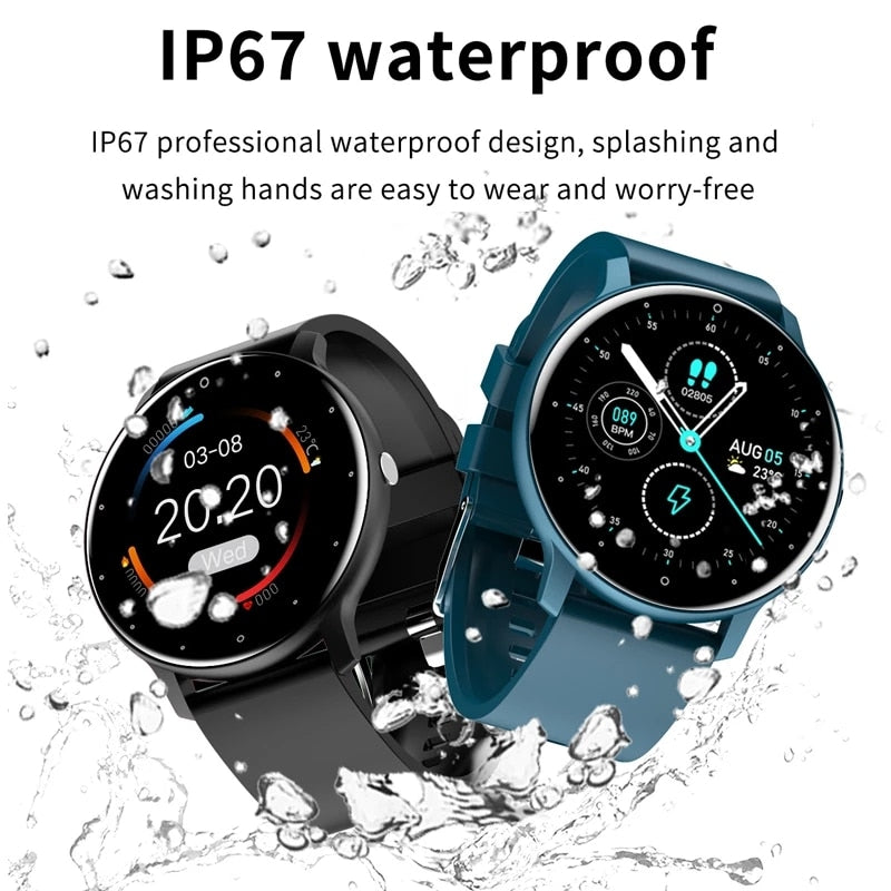 LIGE 2021 New Smart Watch Men Full Touch Screen Sport Fitness Watch IP