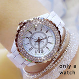 Ceramic Diamond Watches Woman 2021 Famous Brand Black Watch Women Strap Women's Wristwatch Rhinestone Women Wrist Watches 2020