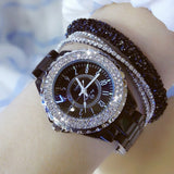 Ceramic Diamond Watches Woman 2021 Famous Brand Black Watch Women Strap Women's Wristwatch Rhinestone Women Wrist Watches 2020