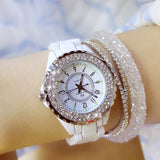 Ceramic Diamond Watches Woman 2021 Famous Brand Black Watch Women Strap Women's Wristwatch Rhinestone Women Wrist Watches 2020