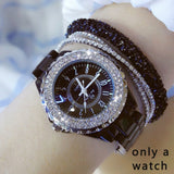 Ceramic Diamond Watches Woman 2021 Famous Brand Black Watch Women Strap Women's Wristwatch Rhinestone Women Wrist Watches 2020