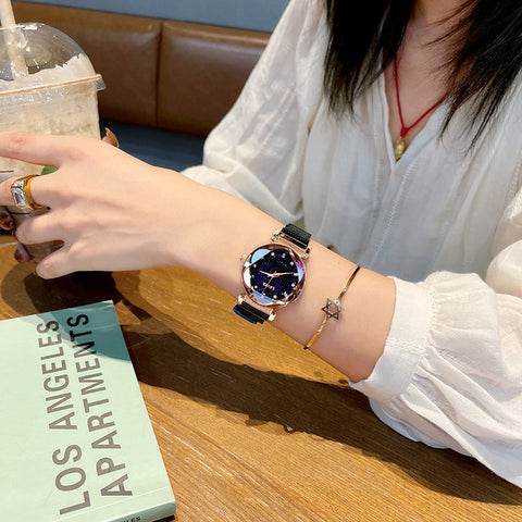 2021 Brand Women Watches Fashion Square Ladies Quartz Watch Bracelet Set Green Dial Simple Rose Gold Mesh Luxury Women Watches